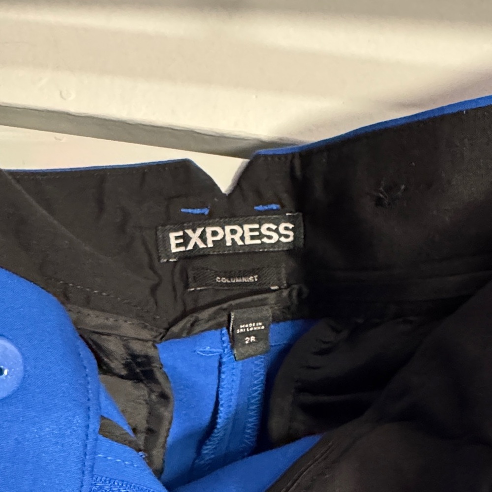 Express Royal Blue Cropped Slim Pants - Picture 4 of 6